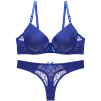 Conjuntos de ropa interior para mujer, Sujetador de encaje clásico de lujo y bragas para niñas, ropa interior y sujetador baratos 2019