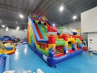 Parc gonflable à thème de dessin animé commercial, château gonflable avec toboggan pour enfants