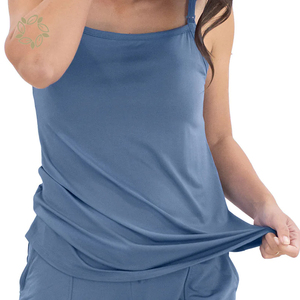 Débardeur de maternité en bambou, haut d'allaitement durable, chemisier de maternité écologique, sans manches, <span class=keywords><strong>t</strong></span>-shirts pour femmes enceintes - Product Image 1