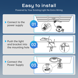 YIMMET Kabellose 2K HD WLAN-Diamant-Downlight-Kamera Integrierte Decken-Sicherheitskamera mit Nachtsicht Werkzeugfreie Installation 3'' - Product Image 6