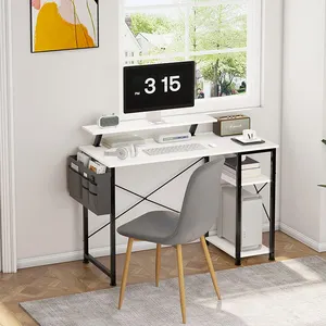 批发流行的方便电脑桌，带书柜，办公电脑桌