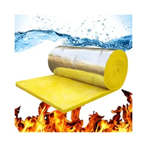 ISOKING Duct Insulation Central Heating System Pipe Lines Fiber Glass Wool Insulation Blanket with Aluminum