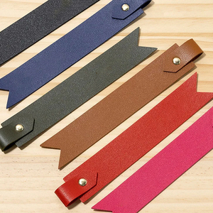 Segnalibro in pelle semplice con portamatite multifunzione pennarello pagina cartella libro in pelle sintetica - Product Image 4