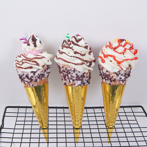 Juguete de simulación de helado de leche caliente, juguetes de comida simulada, conos de crema de frutas, decoraciones para puestos de mercado nocturno - Product Image 4