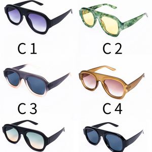 Gafas de Sol de Piloto Cuadradas con Logotipo Personalizado, Estilo Vintage 2025, para Hombre, Color Verde Leopardo, Parte Superior Plana, Extra Grandes, Protección UV400, para Mujer - Product Image 5