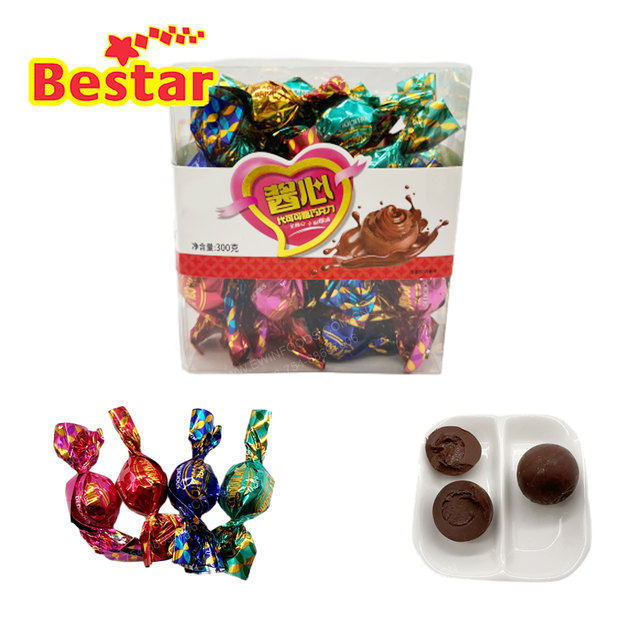 BESTAR OEM Candy Manufacturers Halal Crispy Chocolate Balls Soft Core Chocolate Flavor Children Casual Biscuit Dessert Snack
