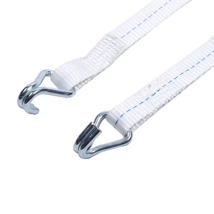 Custom Logo 25mm 1760lbs Quick Release <strong>White</strong> Tensioner <strong>Cargo</strong> Lashing Belts Zinc Galvanized J Hook Truck Rachet Tie Down Straps - Product Image 3