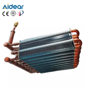 Aidear 12.7毫米15.88毫米铝翅片不锈钢SS304管冷凝器蒸发器盘管空气对水盘管换热器