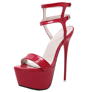 2026 Women's Night Club Thin Heels Open Toe <b>Pole</b> <b>Dance</b> Stiletto Super High Platform Red Sandals - Product Image 1