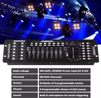 Console de contrôle d'éclairage de scène Shiyi Mini Operator DMX192/DMX512 500W 110V AA à piles, pour intérieur/extérieur