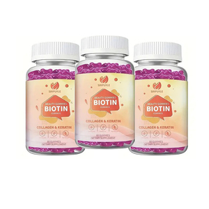 Local US Stock Biotin Gummies <b>Max</b> <b>Strength</b> Biotin 12000mcg Biotin Ccollagen Keratin Gummie for Hair Skin Nails 3 in 1 Gummy - Product Image 1