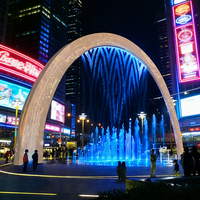 Fontaine numérique à rideau d'eau DEWY, fontaine dansante d'extérieur, écran d'eau LED programmable pour la décoration de la place publique, du jardin et du paysage
