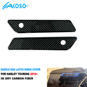 AKOSO Couvre-sangles de sacoche en fibre de carbone sèche 3K véritable pour Harley Davidson Touring <span class=keywords><strong>Road</strong></span> Glide <span class=keywords><strong>Road</strong></span> <span class=keywords><strong>King</strong></span> Street Glide <span class=keywords><strong>CVO</strong></span> 2024+ - Product Image 1