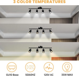 Faretto da Soffitto GU10 5W 7W Retro Oro, Illuminazione Interna Super Luminosa con Binario Magnetico - Product Image 3