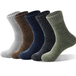 Chaussettes de sport pour hommes en compression antibactérienne, chaussettes d'hiver pour le travail en extérieur, chaussettes chaudes épaisses en laine mérinos - Product Image 2