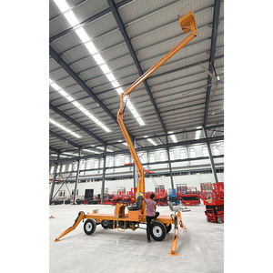 Platform angkat lengan lipat hidrolik, 10m 12m 14m angkat Boom dapat ditarik untuk penggunaan pemeliharaan pabrik dan luar ruangan - Product Image 3