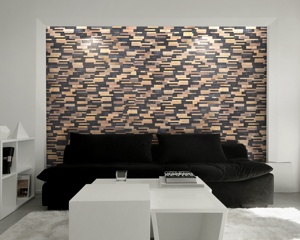 Tessere di mosaico 3d di vecchia parete di legno - Product Image 2
