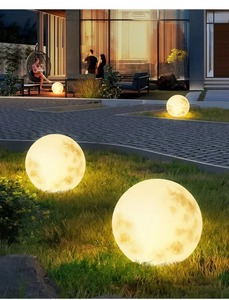 Lámpara Solar LED Moderna para Jardín, Resistente al Agua, con Forma de Luna, para Patio, Césped, Paisaje y Ambiente - Product Image 6