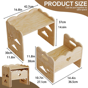 <span class=keywords><strong>Table</strong></span> et chaises multifonctionnelles en bois pour tout-petits, ensemble <span class=keywords><strong>table</strong></span> et chaise pour bébés <span class=keywords><strong>de</strong></span> 1 à 3 ans - Product Image 2