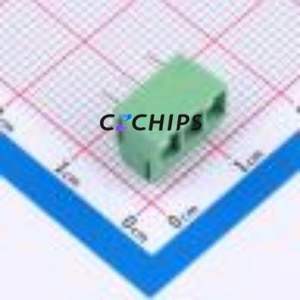 DB301R-3.5-3P-GN-S Screw Terminal Block Bent Lead Through Hole,P=3.5mm Connector 1x3P 3.5mm Green Right Angle Insert - Product Image 2