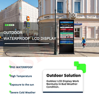 Projet conception personnalisée extérieur LCD 55 pouces personnalisé affichage numérique Ip65 Totem kiosque étanche écran tactile affichage publicité