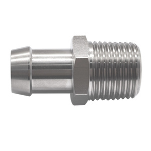 Adattatore per Tubo da 1/2" NPT a 5/8" Barb - Raccordo in Acciaio <span class=keywords><strong>Cromato</strong></span> per Collettore di Aspirazione e Tubo Riscaldatore - Compatibile con Motori Chevy SBC BBC Ford Mopar V8 - Product Image 4