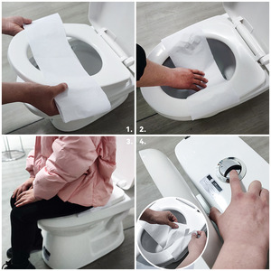Papel desechable biodegradable para muestreo de heces, cubierta para asiento de inodoro, especificaciones normales para uso hospitalario - Product Image 1