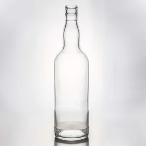 700ml 750ml 1000ml Großhandel Glas Schnaps flaschen Glasflaschen verpackung für Brandy oder Whisky oder Rum mit Schraube