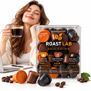 Capsules de café torréfié artisanal 100% Arabica sans sucre sans gras compatibles avec les machines à café à capsules - Product Image 1