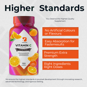 Gomitas Masticables de <span class=keywords><strong>Vitamina</strong></span> <span class=keywords><strong>C</strong></span> de 282 mg, 150 Piezas, Sabor Naranja, Apoyo al Sistema Inmunológico <span class=keywords><strong>para</strong></span> Adultos, Seguras, OEM/ODM - Product Image 4