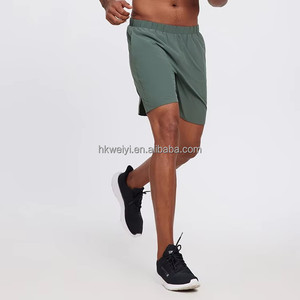 OEM Custom Logo Men Casual Mid Elastic Waist Sports Gym Shorts Polyester Spandex Quick Dry Breathable Running <b>Athletic</b> Shorts - Product Image 3