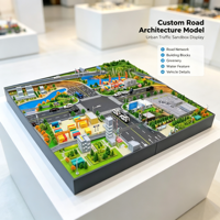 Modèle de Boîte à Sable d'Architecture Routière Personnalisée pour l'Affichage en Urbanisme