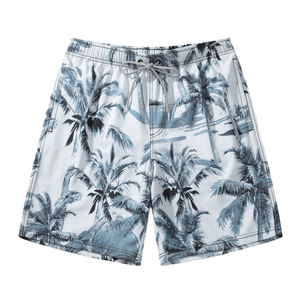 Shorts de bain décontractés pour hommes, personnalisés avec logo OEM, en maille unie, respirants, écologiques, à séchage rapide, 100 % polyester - Product Image 1