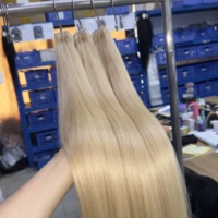 Lot de Cheveux Humains Bruts Lisses du Vietnam 100% Ombré Couleur 613 avec Closure 2x6 en Dentelle Birmane