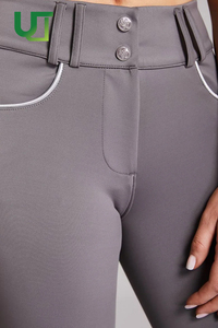 Pantalones de equitación de silicona de alta calidad con botones para mujer, ideales para carreras de caballos y equitación. - Product Image 4