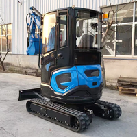 Pengiriman Gratis Mini Excavator 2.5 Ton untuk Kebun dan Pertanian, Zero Tail Swing, Mini Excavator Kecil, Crawler Kehutanan, Multifungsi, Micro Bagger