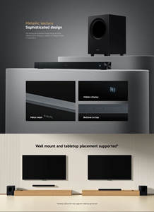 <span class=keywords><strong>Barre</strong></span> <span class=keywords><strong>de</strong></span> <span class=keywords><strong>Son</strong></span> Pro 5.1 Canaux Système Home Cinéma 2.1 Canaux avec Interface sans Fil USB et Aux Télécommande - Product Image 6