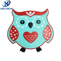 Sous-plat en silicone flexible motif hibou, design américain mignon, résistant à la chaleur, léger, couleur personnalisée, pour la maison