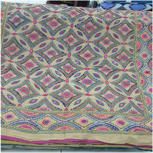 Chal de viscosa para mujer, estilo vintage, de alta calidad, estampado, con elegantes motivos florales y geométricos - Product Image 1