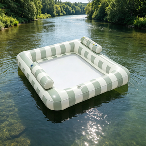 <span class=keywords><strong>Lettino</strong></span> Galleggiante Gonfiabile in PVC per <span class=keywords><strong>Mare</strong></span>, Piscina e Spiaggia, Sedia Pieghevole a Doppio Strato per Relax in Acqua - Product Image 4