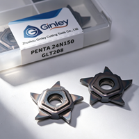 Plaquettes de rainurage et d'entretoisage PENTA24N pour tour CNC, Série PENTA 24N100/150/200/250/300/050/080, pour rainurage externe