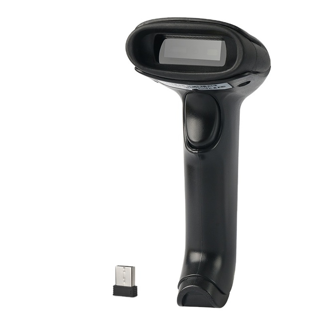 2D Cordless Barcode Scanner QR Code  Reader Wireless 2.4G  Battery Handheld Barcode Scanner for Supermarket Warehouse