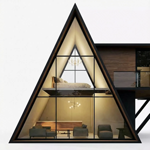 Hotel Resort al Aire Libre, Moderna Casa Triangular de Estructura de Acero Ecológica, Cabaña Prefabricada Tipo A, Villa - Product Image 5