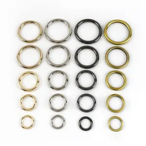 Meetee BF318 15-50mm Circle O Rings Luggage Hardware Accessories Seamless Bag Connection Loop Round Buckle Metal O Rings