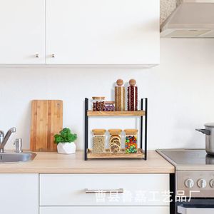 Wooden Bathroom Storage Rack 2 Tier 50X30Cm Freestanding Cosmetics Organizer <b>Desktop</b> Toiletries <b>Shelf</b> - Product Image 5