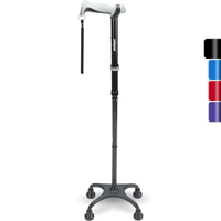 Canne de marche pliable à quatre pieds en aluminium Rehand Medical, réglable, pour personnes âgées, légère (0,8 kg), pour hôpital et usage extérieur