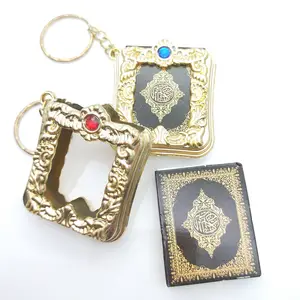 kolye ark Suppliers-Müslüman İslam Mini kolye anahtarlıklar anahtarlıklar için kore Mini Ark kuran kitap gerçek kağıt okuyabilir küçük dini takı hediyeler
