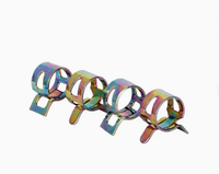 Collier de serrage polyvalent en acier 65Mn zingué noir à ressort, en promotion