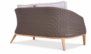 Canapé trois places en teck moderne et écologique pour l'extérieur, avec coussin imperméable, idéal pour les villas et les patios d'appartements - Product Image 4