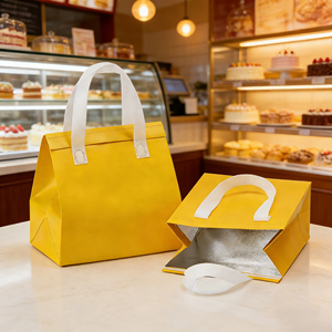 Borsa Termica Riutilizzabile da 30L <span class=keywords><strong>in</strong></span> <span class=keywords><strong>Tessuto</strong></span> Non <span class=keywords><strong>Tessuto</strong></span> con Foglio di Alluminio per Isolamento di Prodotti da Forno, Consegna Torte Fresche - Product Image 1